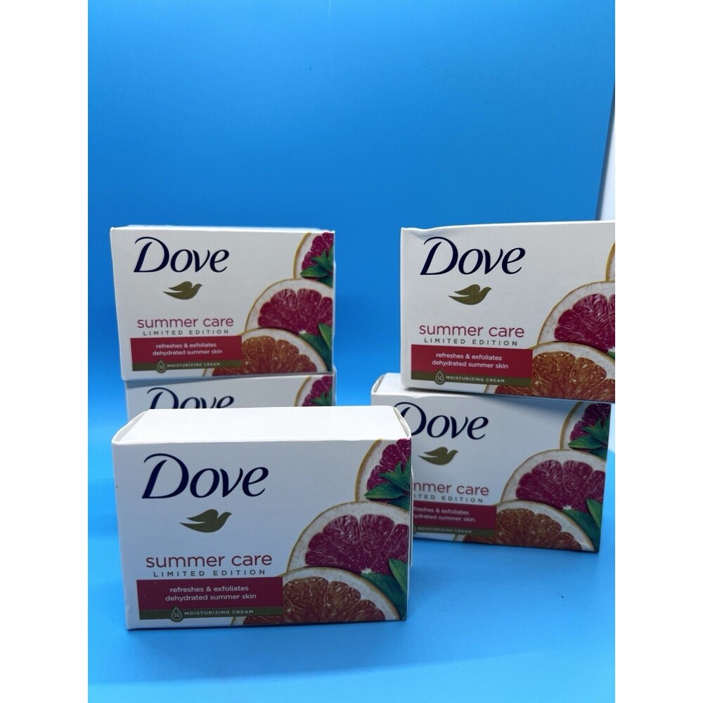 Dove Summer Care Grapefruit Bar Soap Moisturizing Cream 5 Bars in Total